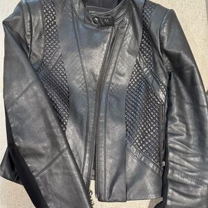BCBGMaxAzria Black Bomber Jacket